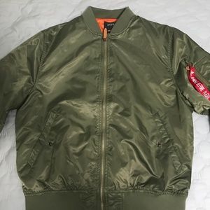 Da Feili Olive Bomber Jacket